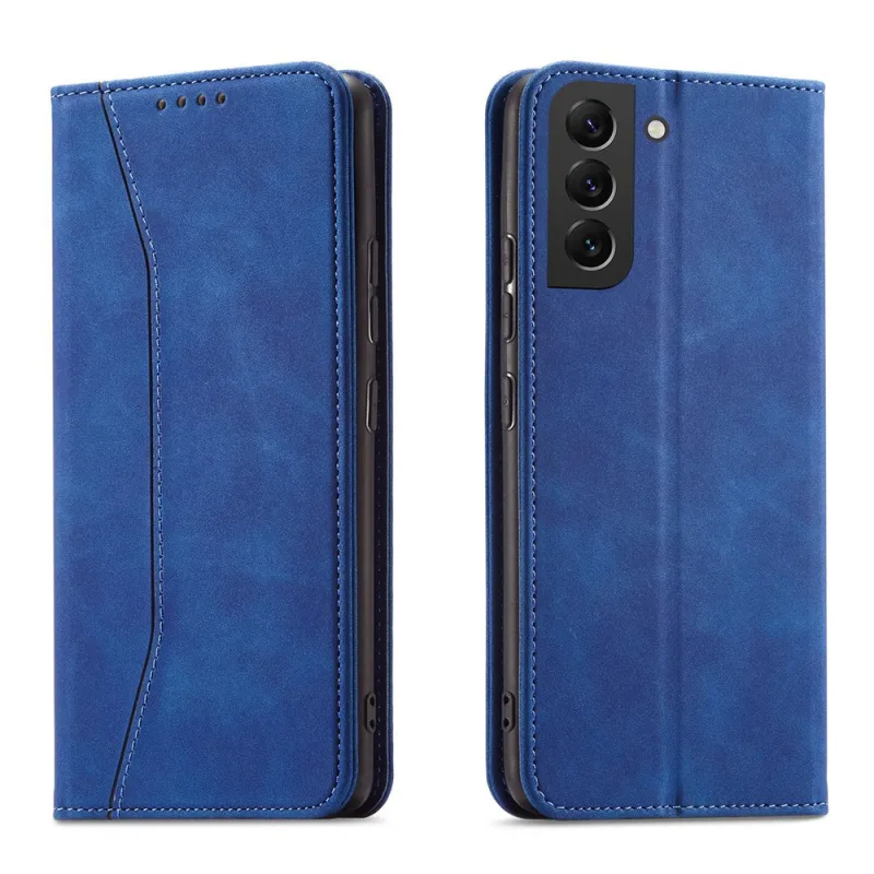 Magnetické elegantné puzdro pre Samsung Galaxy S23 Ultra Cover s Flip Wallet Stand Blue