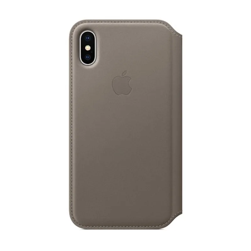 Puzdro iPhone X Leather Folio Taupe MQRY2ZM/A