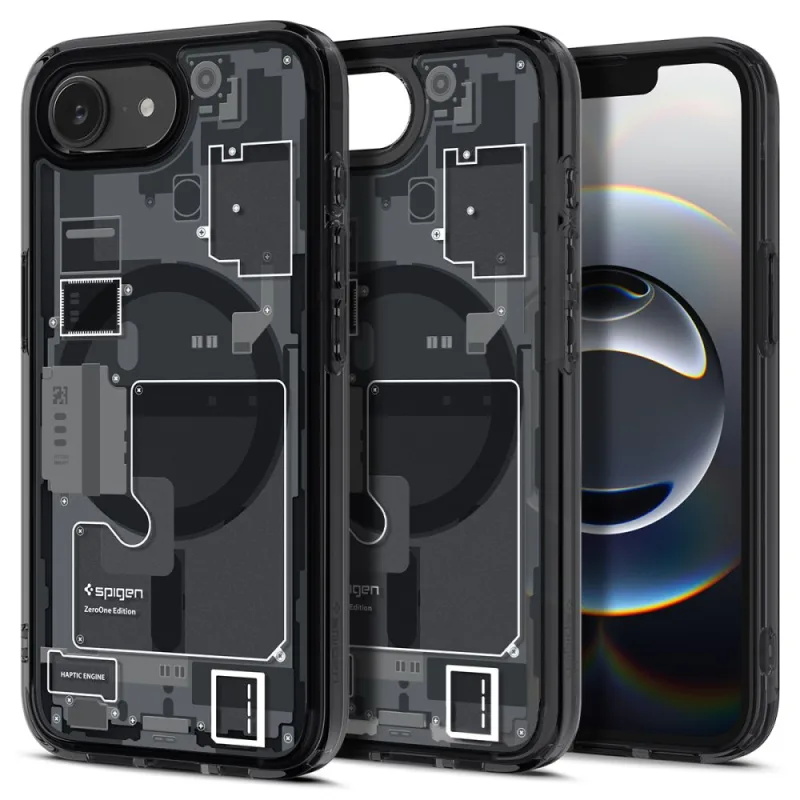 Puzdro Spigen Ultra Hybrid MagSafe pre iPhone 16e Zero One – čierne