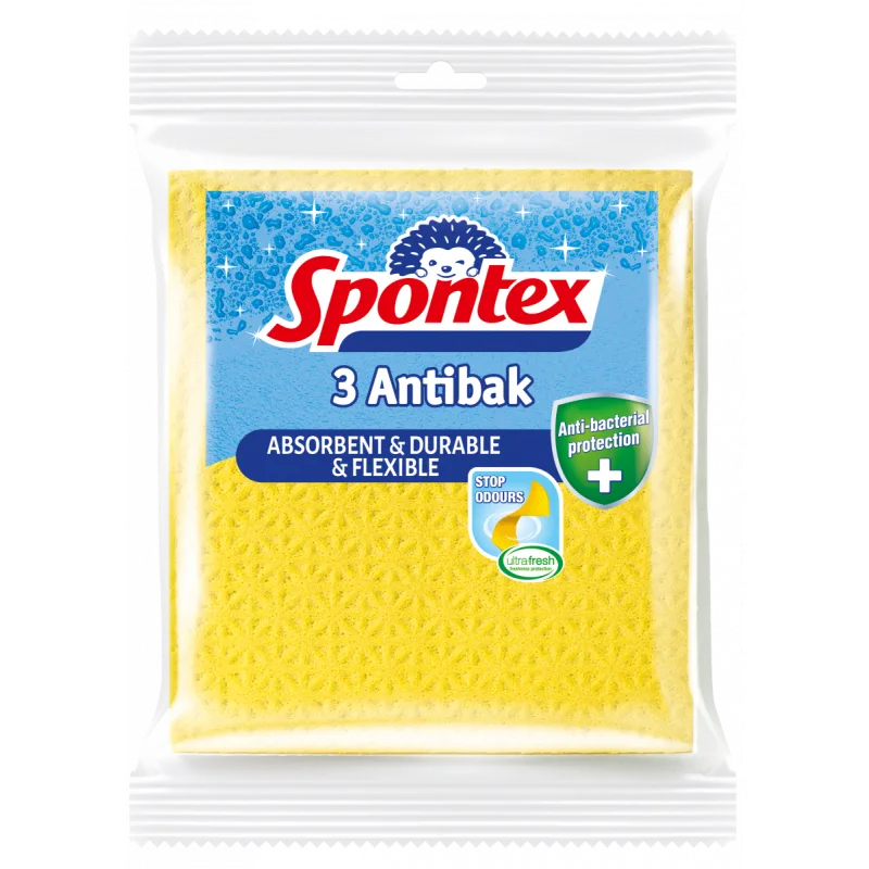Spontex Antibakteriálna hubová utierka proti plesniam žltá 3ks