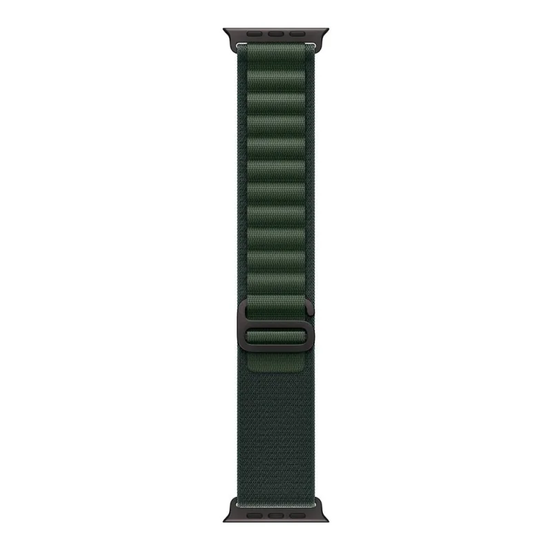 Apple Watch 49mm Dark Green Alpine Loop - Small - Black Titanium Finish