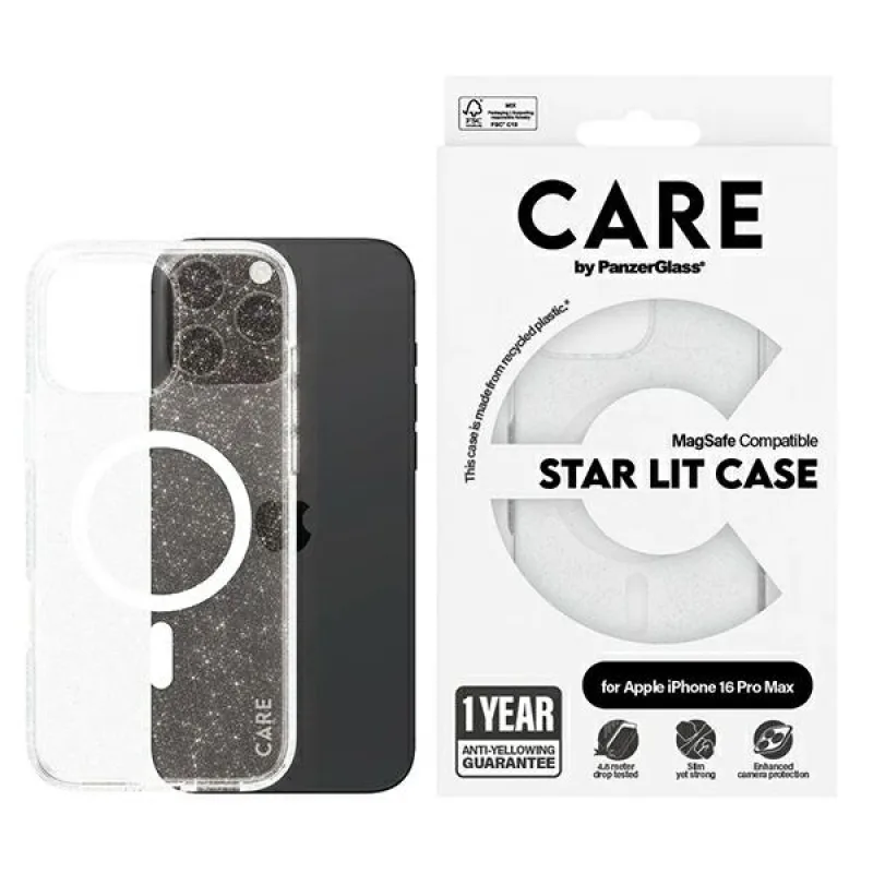 CARE by PanzerGlass Flagship Star Lit Case iPhone 16 Pro Max 6,9" bielo/biele MagSafe 1344
