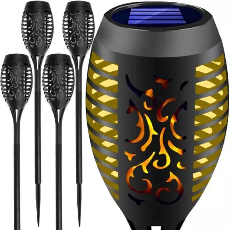 Gardlov Záhradná solárna lampa 12 LED 3.7 V 51 cm 4 ks