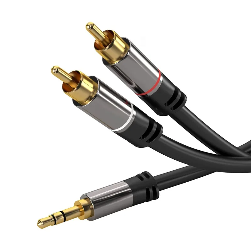 PremiumCord HQ tienený kábel stereo Jack 3.5mm-2xCINCH M/ M 1, 5m…