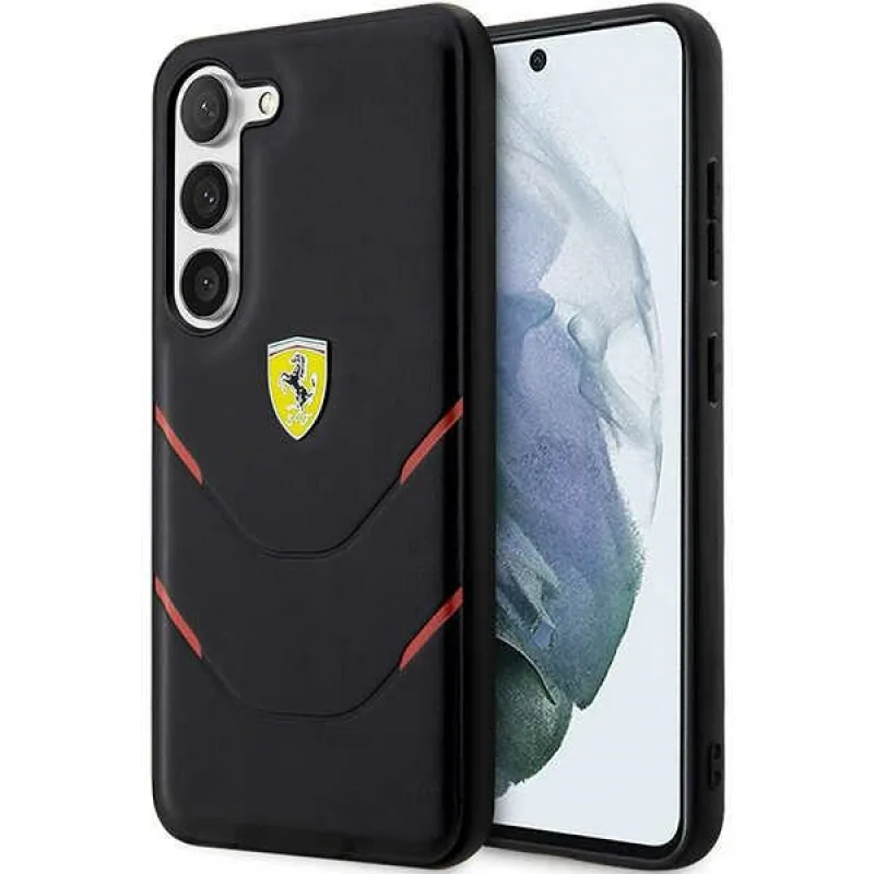 Ferrari FEHCS23SPBAK S23 S911 čierne/čierne pevné puzdro Hot Stamp Lines