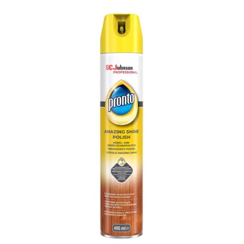 Pronto Amazing Shine Polish sprej proti prachu leštenka na drevo 400 ml