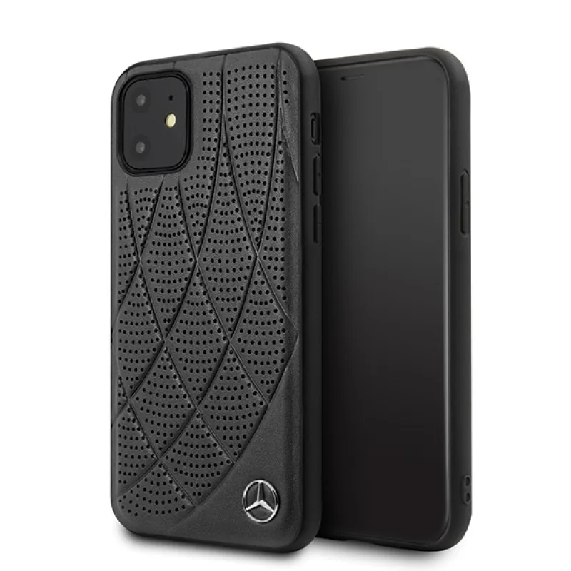 Puzdro Mercedes Bow Line pre iPhone 12 mini - čierne