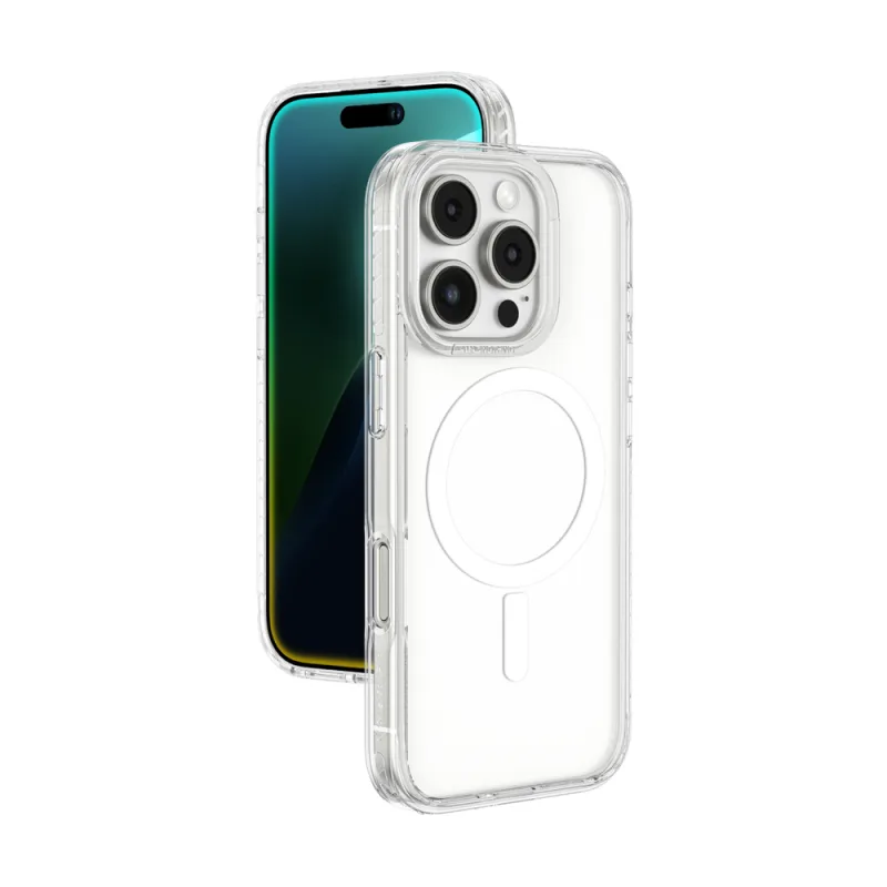 Puzdro AmazingThing Titan Pro Mag s magnetickým krúžkom pre iPhone 16 Pro Max – priehľadné