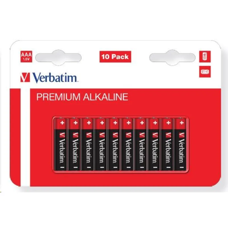 VERBATIM Alkalická Baterie AAA 10 Pack / LR3 49874