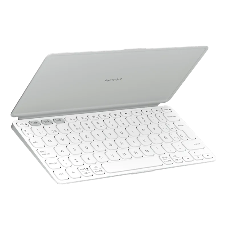 Logitech Keys-To-Go 2 - prenosná Bluetooth klávesnica, US - bledošedá