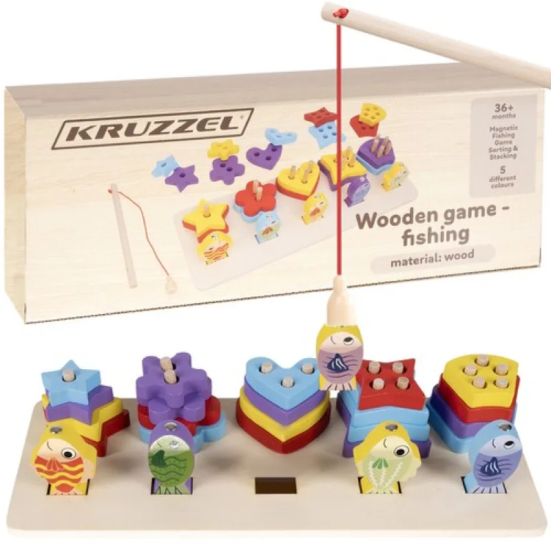 KRUZZEL Drevený triedič - rybolov