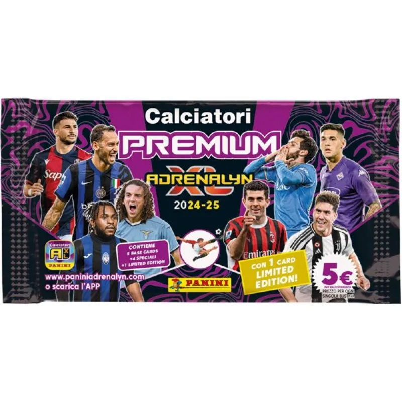 Panini SERIE A 2024/2025 Adrenalyn Karty PREMIUM PACKET