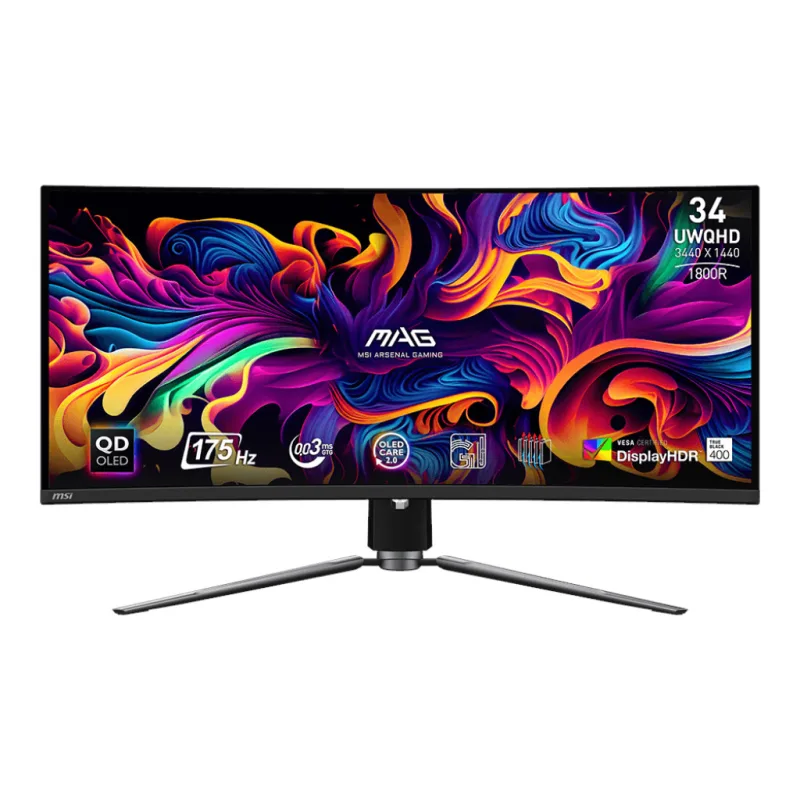 MSI MAG/ 341CQP/ 34"/ QD-OLED/ wQHD/ 175Hz/ 0, 03ms/ Čierna/ 3R MAG…