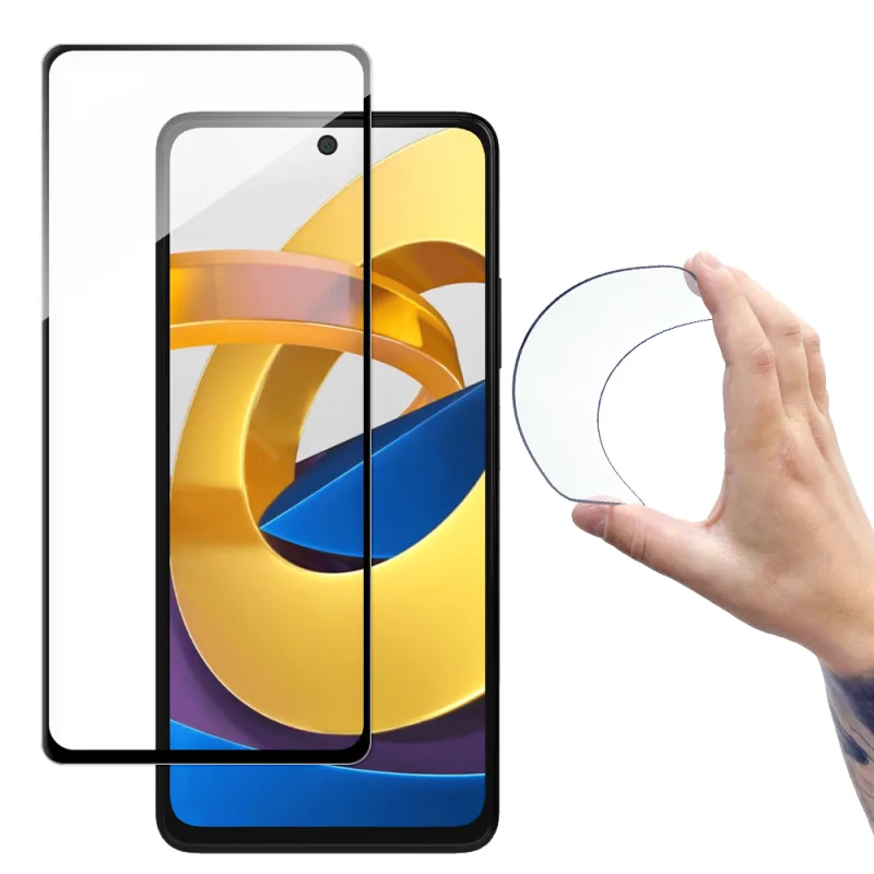 Wozinsky Full Cover Flexi Nano Glass Film Tvrdené sklo S rámom Xiaomi Poco M4 Pro 5G Transparent