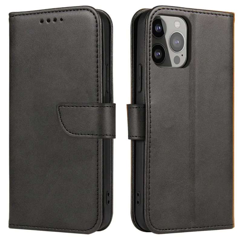 Puzdro Magnet Case pre Realme GT Neo 5 / Realme GT3 flip cover stojan na peňaženku čierne