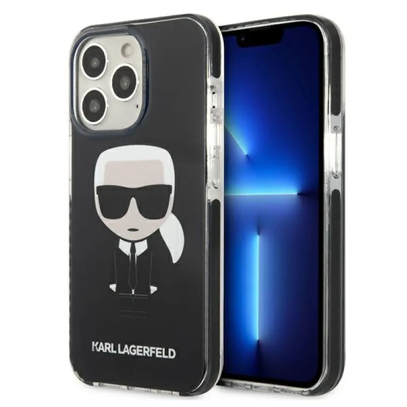 Kryt Karl Lagerfeld Iconik Karl pre iPhone 13 Pro / iPhone 13 - čierny