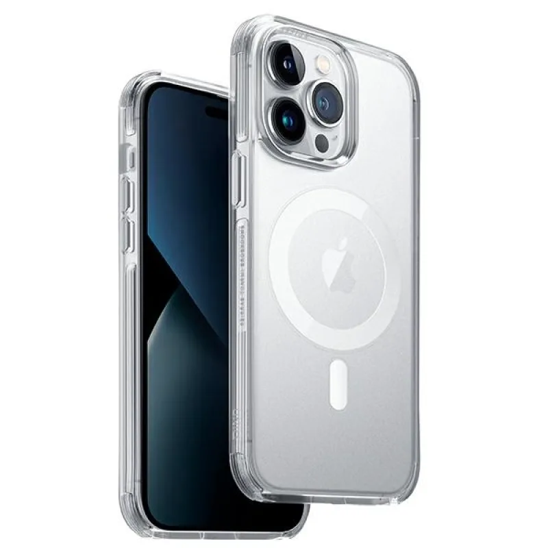 Uniq Combat Magclick Nabíjacie puzdro pre iPhone 14 Pro Max - priehľadné