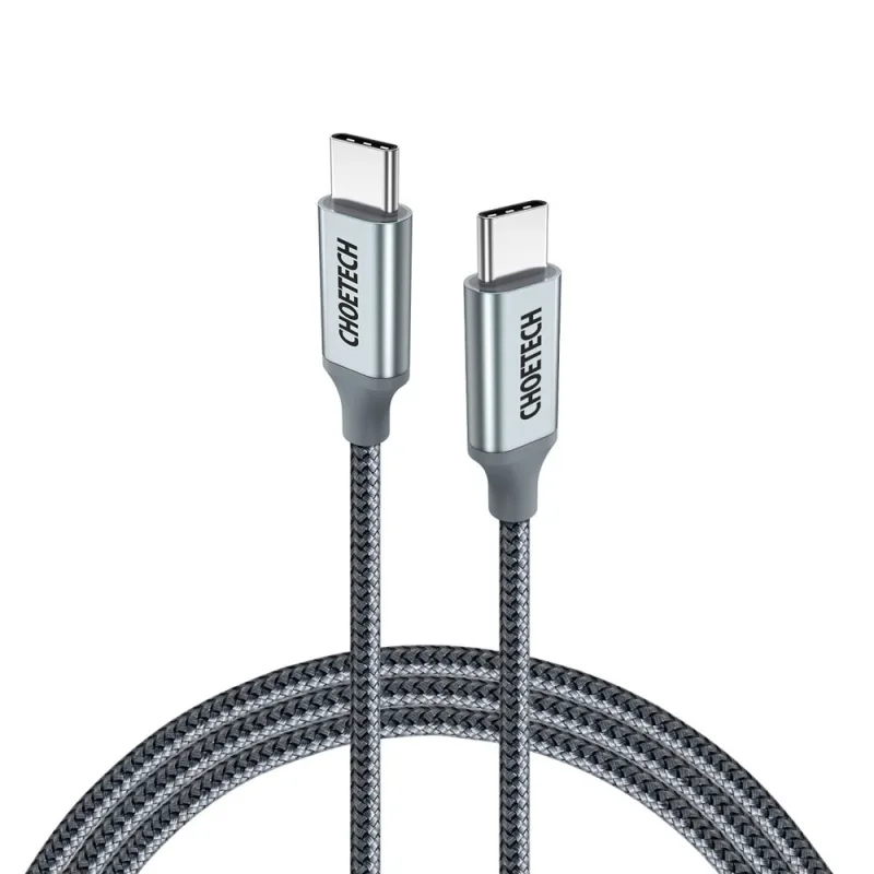 Choetech XCC-1002-GY USB-C - USB-C PD QC kábel 100W 5A 480Mb/s 1,8m - sivý