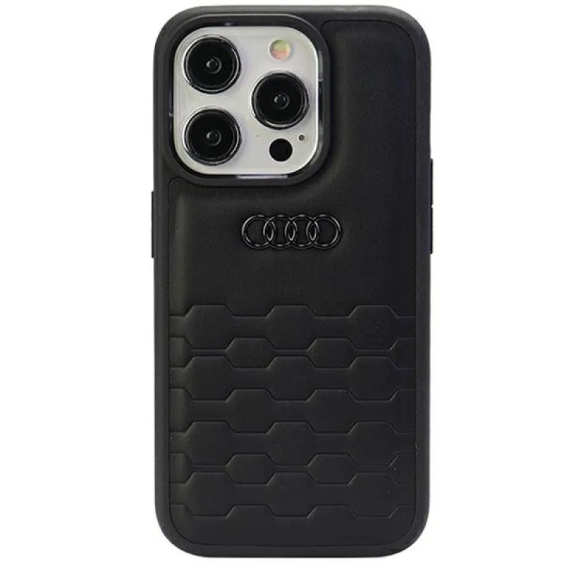 Puzdro Audi GT Synthetic Leather pre iPhone 15 Pro - čierne