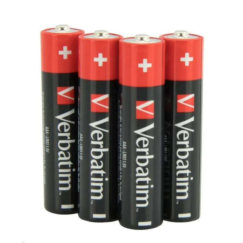 VERBATIM Alkalické baterie AAA, 4 Pack - Shrink, LR3 49500