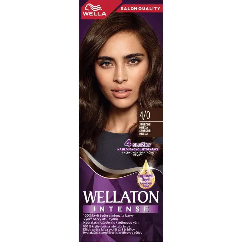 Wellaton farba na vlasy Intense 4/0 Stredne hnedá