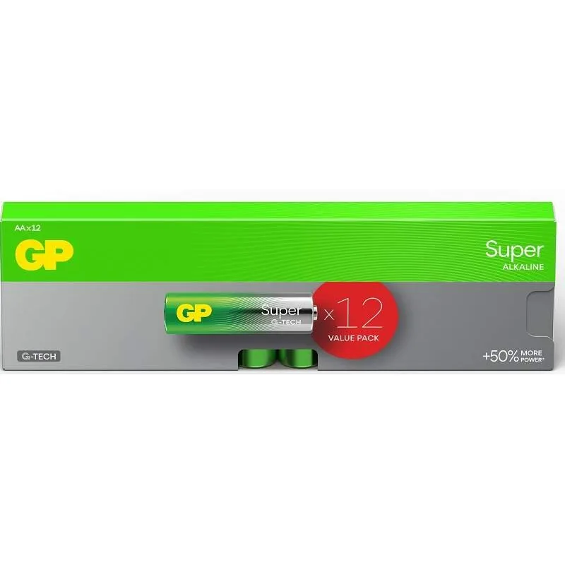 EMOS GP Alkalická batéria Super LR6 (AA), 12 ks