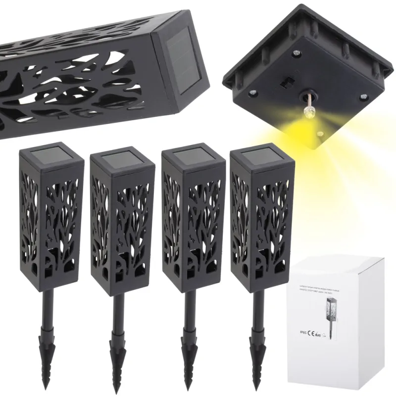KIK Solárne záhradné lampy - Flames 4ks