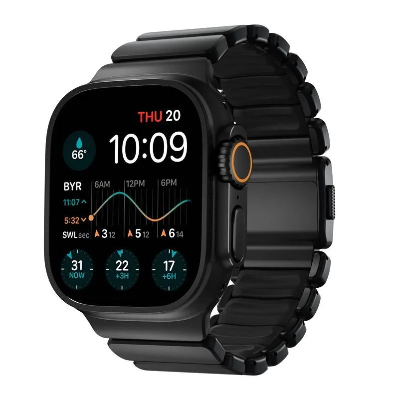 Nomad remienok Stratos pre Apple Watch 44-49mm - Black/Black Hardware