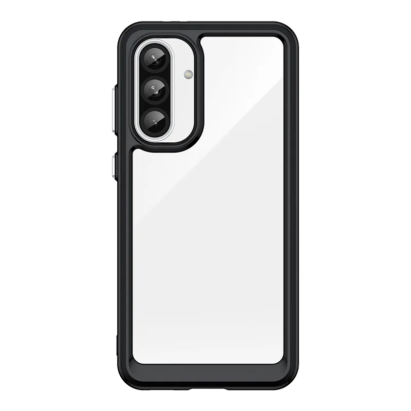 Puzdro Outer Space pre Samsung Galaxy A36 kryt s flexibilným rámom – čierne