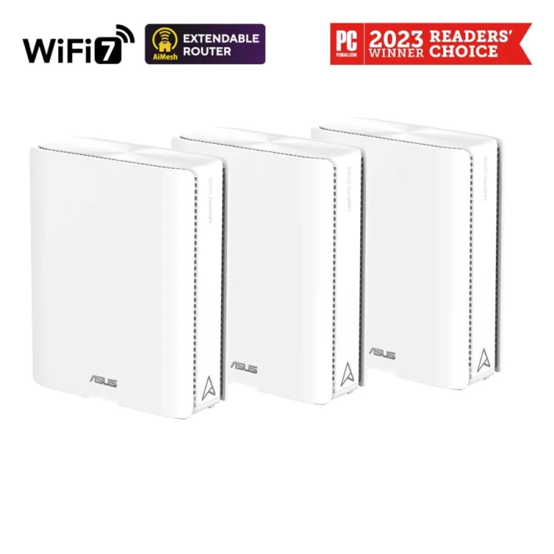 ASUS ZenWifi BQ16 3-pack, WiFi7 Extendable Router, AiMesh, 2x WAN/ LAN…