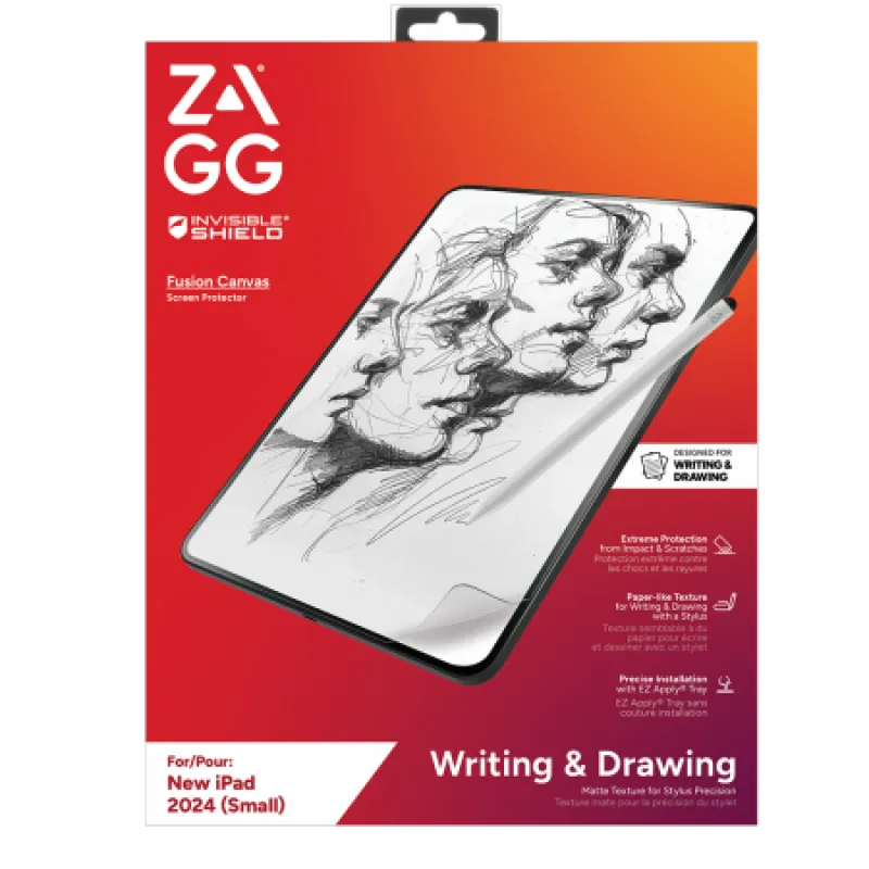 Antibakteriálna ochranná fólia na plátno ZAGG InvisibleShield Fusion imitujúca papier pre iPad Pro 11" 2024
