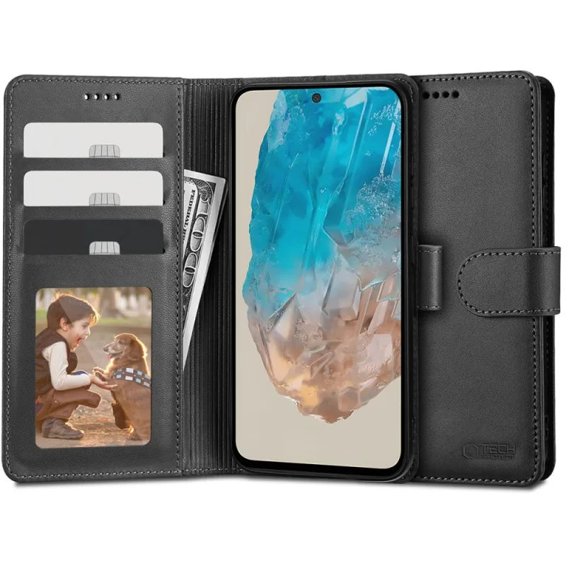 Peňaženkové puzdro Tech-Protect pre Samsung Galaxy M35 5G - čierne