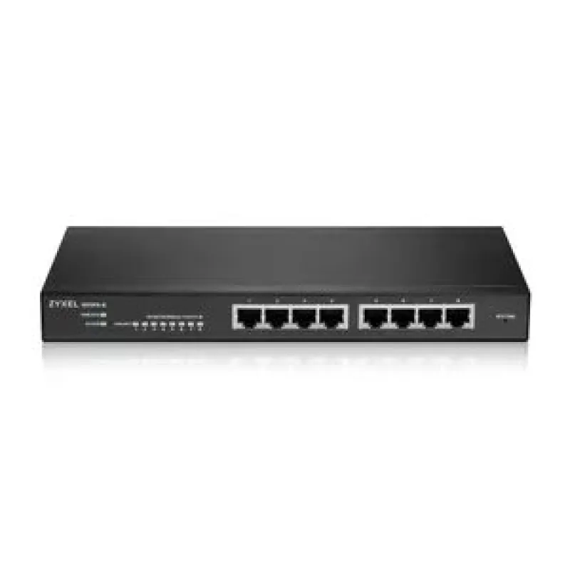 Zyxel GS1915-8, 8-port GbE Smart hybrid mode Switch, standalone or NebulaFlex Cloud, desktop, fanless