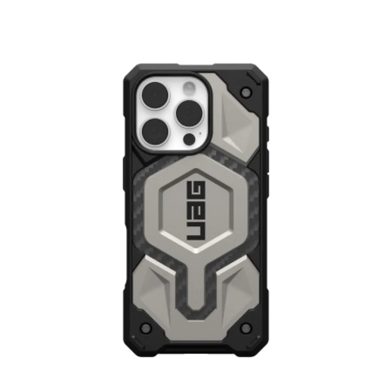 Puzdro UAG Monarch Pro s MagSafe pre iPhone 16 Pro - titánové