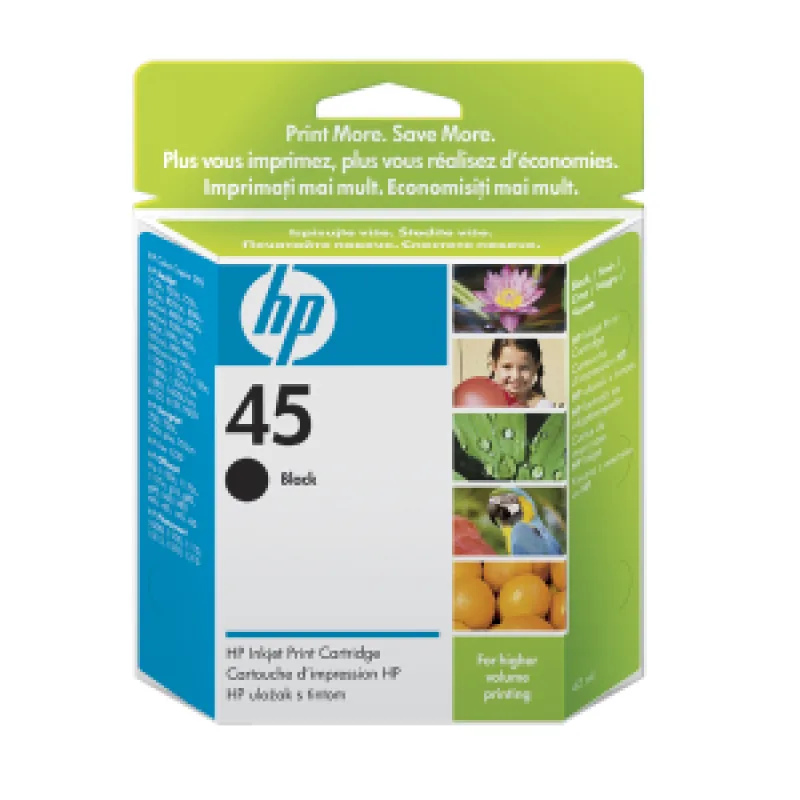 HP no. 45 - čierna ink. kazeta veľká, 51645A 51645AE