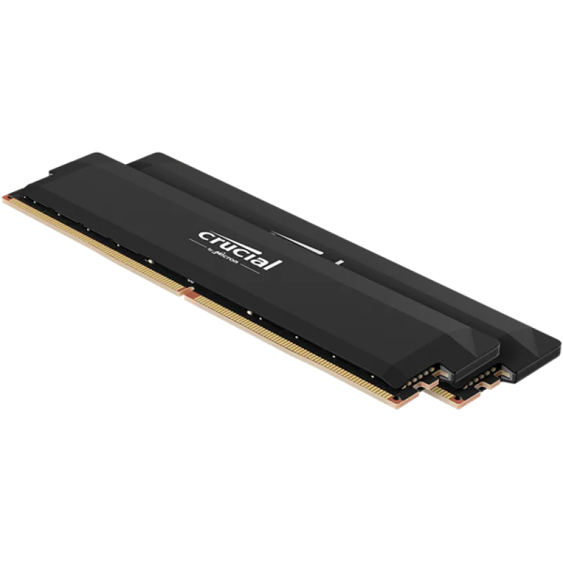 Crucial Pro OC 32GB Kit (2x16GB) DDR5 6400MHz CL38 UDIMM Black…