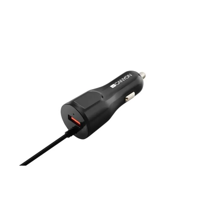 Canyon C-033, univerzálna autonabíjačka, 1x USB, výstup 5V/2,4A, Smart IC…