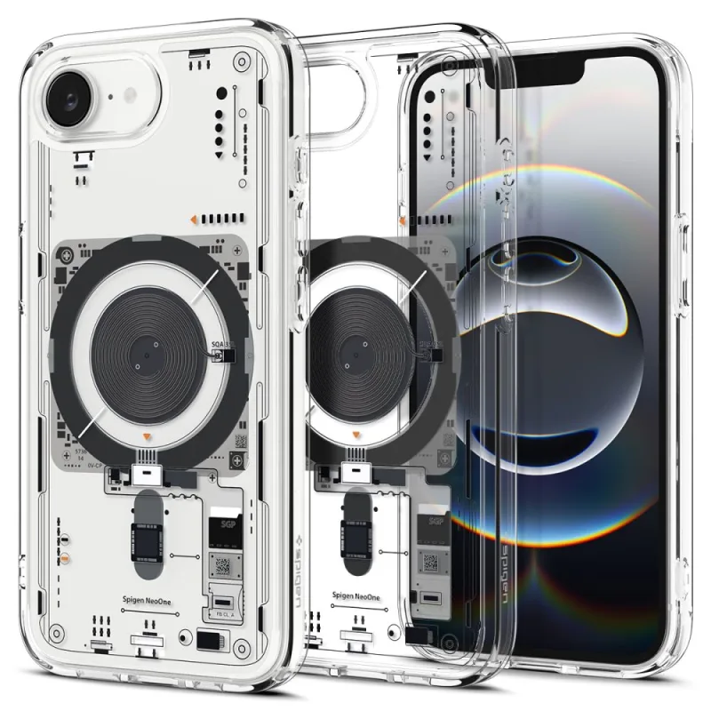 Puzdro Spigen Ultra Hybrid MagSafe pre iPhone 16e Neo One – priehľadné