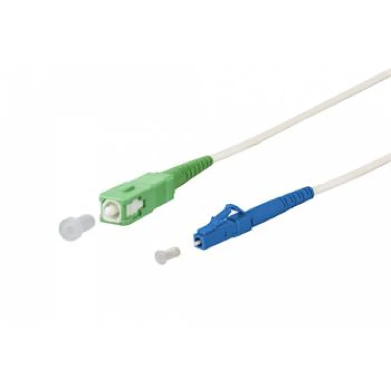 SC/ APC - LC/ UPC simplex 9/ 125 SM 3m arm.biely 3mm B3 LSZH 442