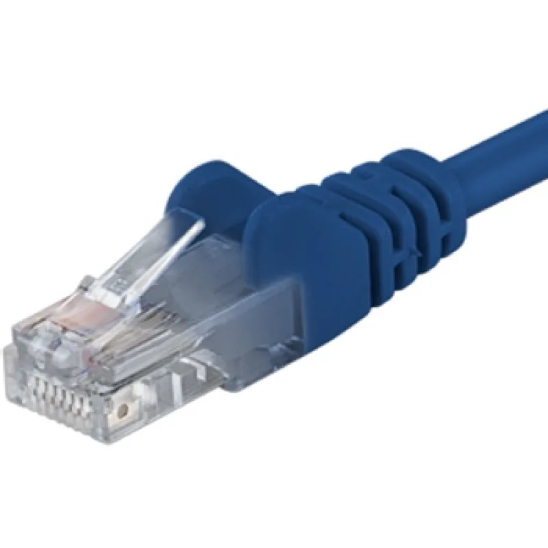 PremiumCord Patch kábel UTP RJ45-RJ45 CAT6 0.5m modrá sp6utp005B