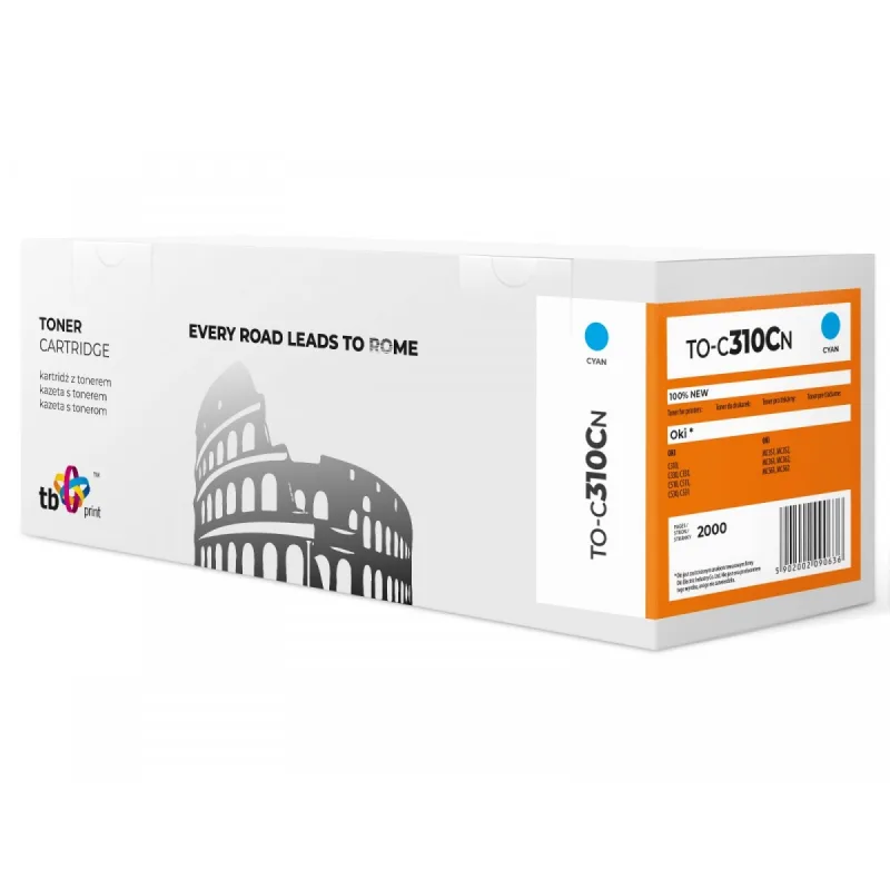 Toner TB kompat. s OKI C310 Cyan, new TO-C310CN