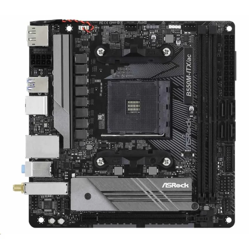 ASRock MB Sc AM4 B550M-ITX/ AC, AMD B550M, 2xDDR4, HDMI, DP B550M-ITX…