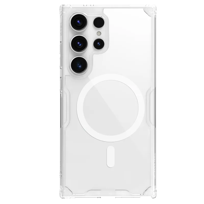 Pancierové puzdro Nillkin Nature Pro s magnetickým krúžkom pre Samsung Galaxy S24 Ultra - biele