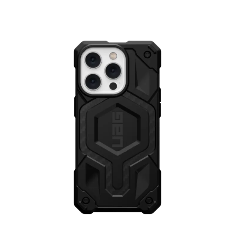 Puzdro UAG Monarch MagSafe pre iPhone 14 Pro - čierny karbón