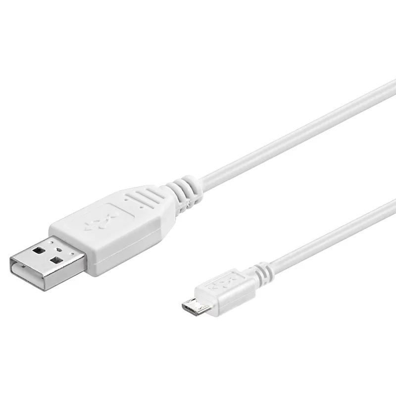 PremiumCord Kábel micro USB 2.0, A-B 0, 5m, biela ku2m05fw