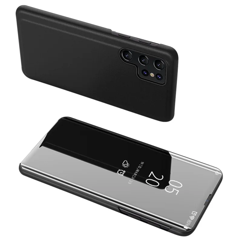 Puzdro Clear View pre Xiaomi POCO C65 / Redmi 13C s chlopňou - čierne