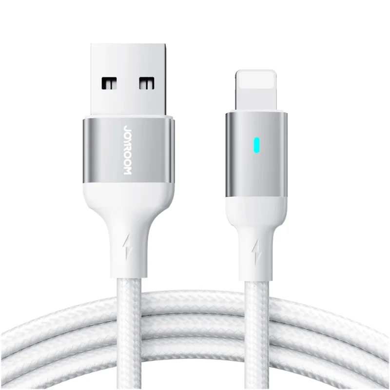 Joyroom Extraordinary Series A10 USB-A / Lightning 2,4A kábel 1,2 m - biely