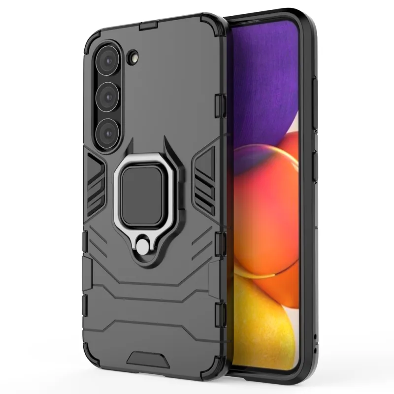 Púzdro Ring Armor pre Samsung Galaxy S23 pancierový kryt magnetický držiak prsteň čierny