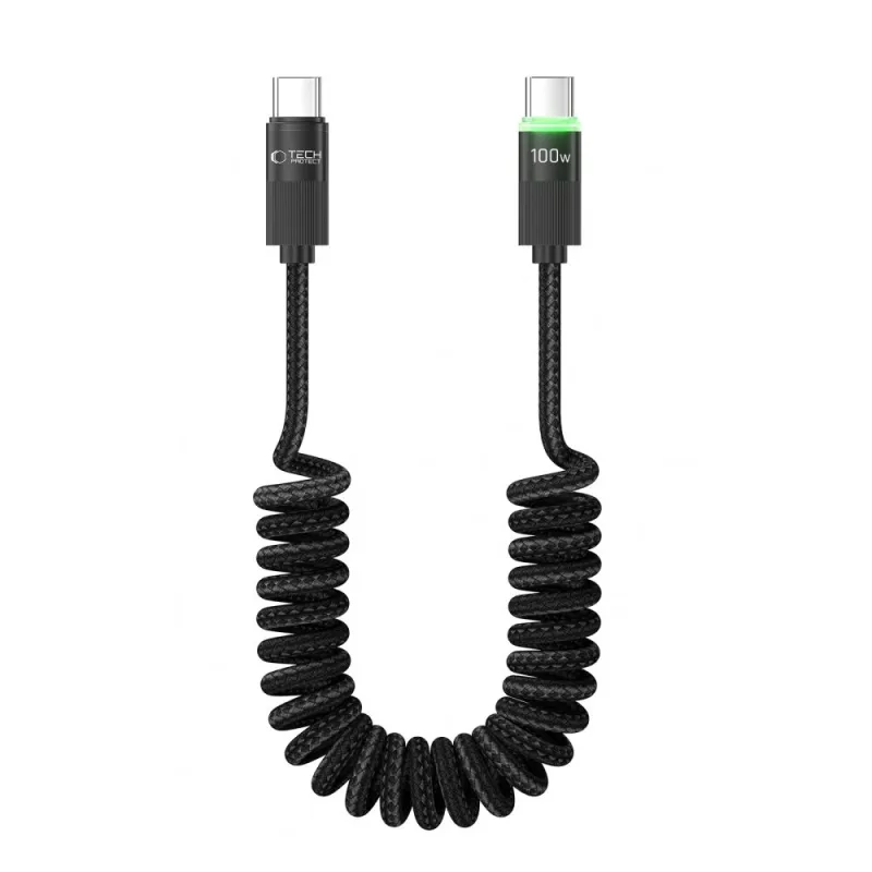 Kábel Tech-Protect UB20T Ultraboost USB Type-C PD100W/5A 180 cm – čierny