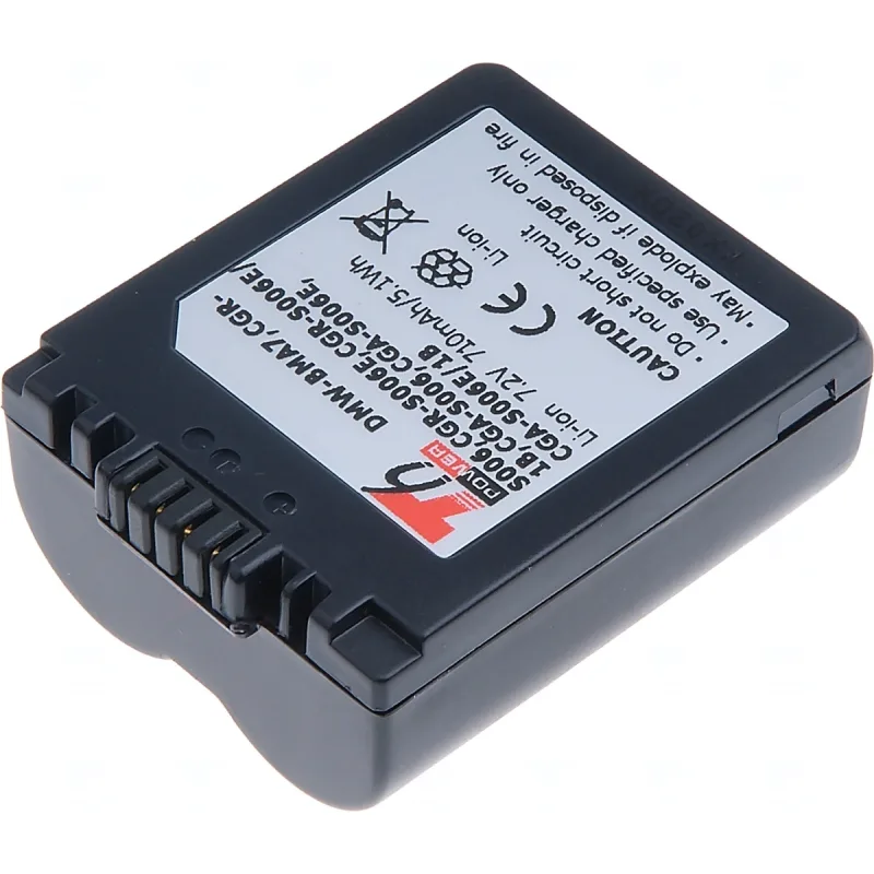 Batéria T6 Power Panasonic DMW-BMA7, CGR-S006, CGR-S006E, CGA-S006, BP…